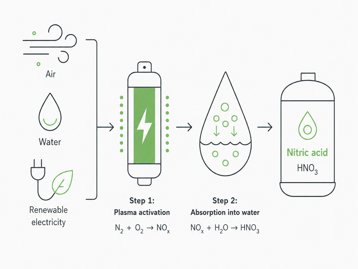 From Air to Nitric Acid: Electrifying Nitrate Production